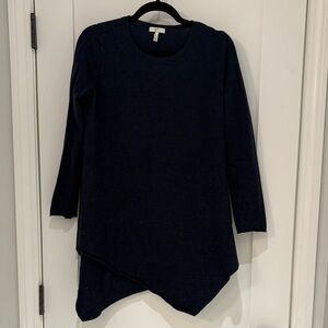 Navy Asymmetrical Sweater